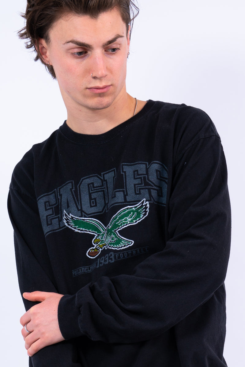 T-shirt Manches Longues Eagles De Philadelphie - Football Américain - Vintage GPE06