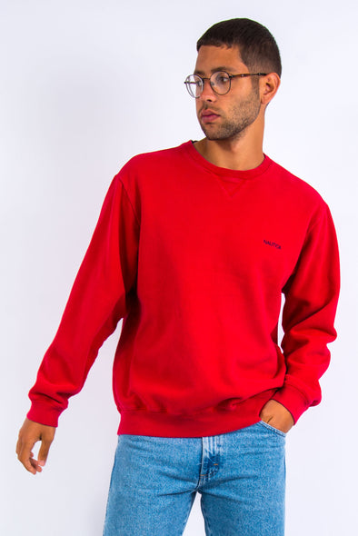 Red Nautica Crew Neck Sweatshirt