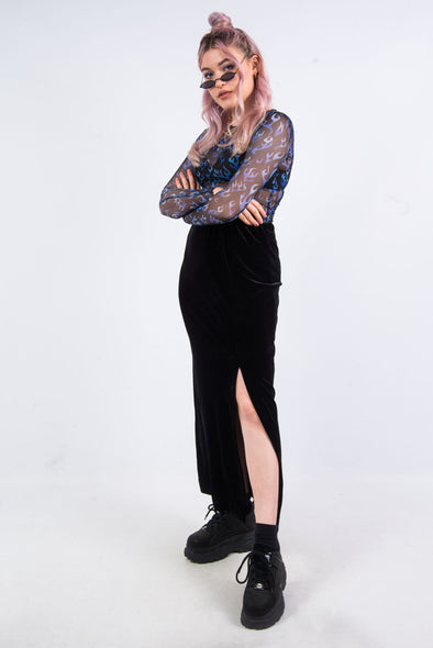 Vintage 90's Velvet Maxi Skirt