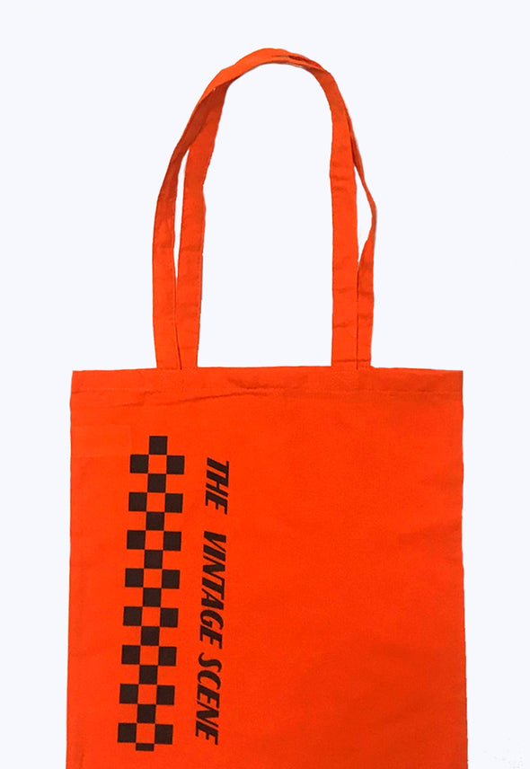 The Vintage Scene Orange Tote Bag
