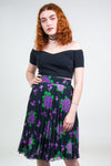 70's Floral Print Midi Skirt