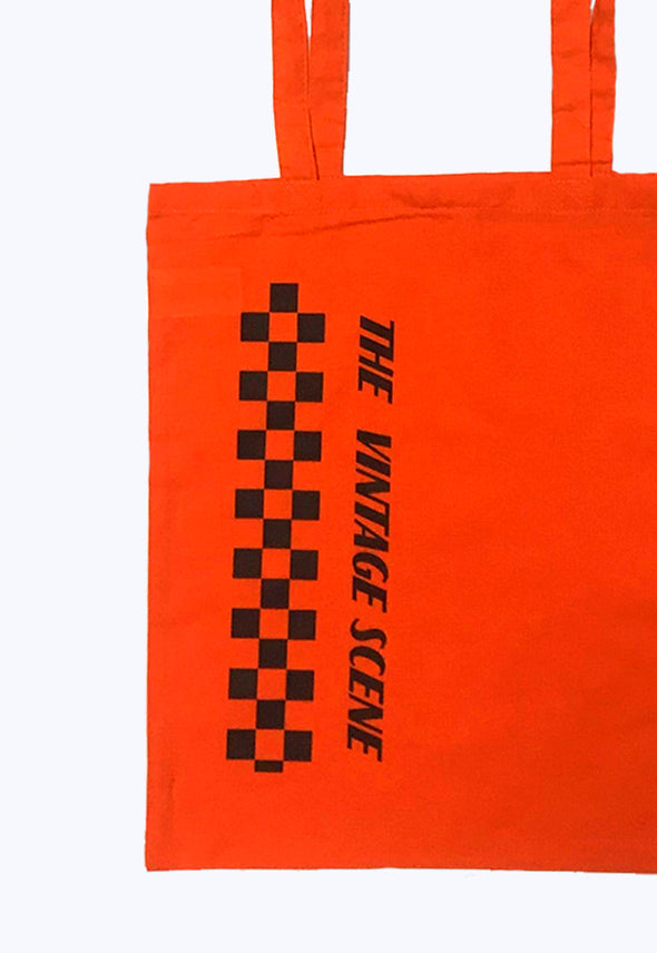 The Vintage Scene Orange Tote Bag