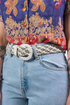 Vintage 90's Faux Leather Woven Belt