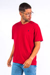 Red Ralph Lauren V-Neck T-Shirt