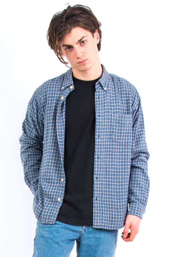 90's Square Check Flannel Shirt