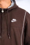 Y2K Nike Brown Full Zip Hoodie