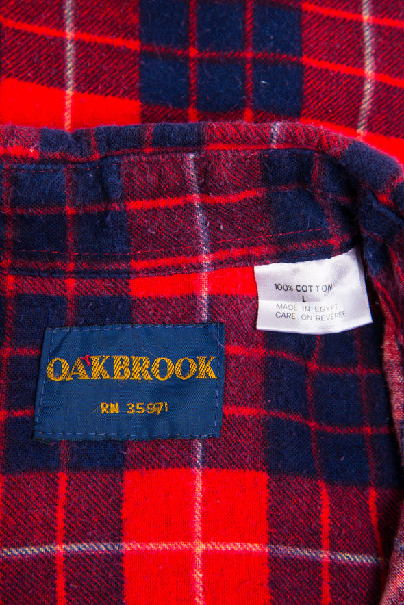 90's Red Check Flannel Shirt