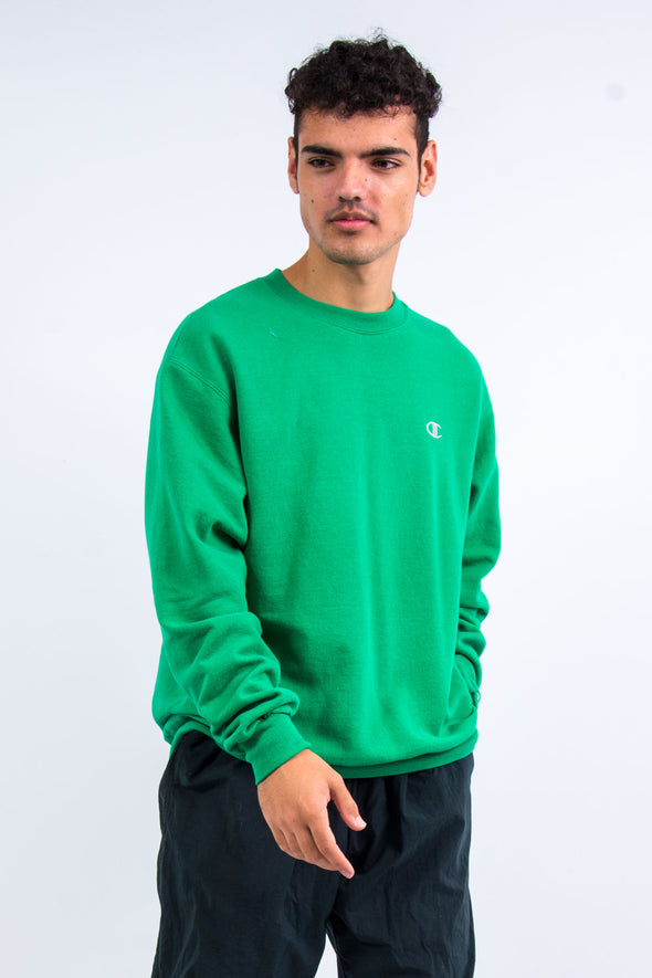 Vintage Green Champion Logo Sweatshirt
