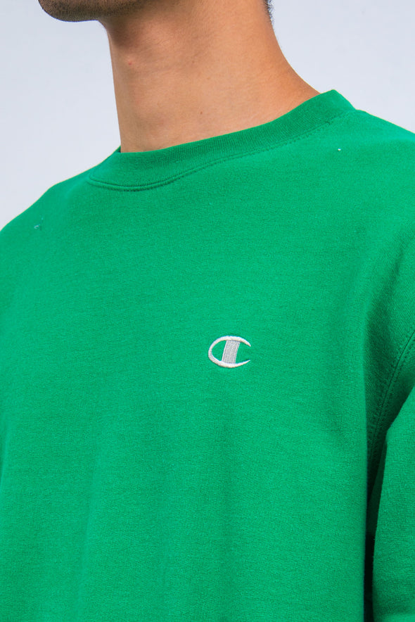 Vintage Green Champion Logo Sweatshirt