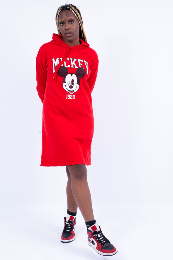 00's Mickey Mouse Hooded Sweatshirt Dress