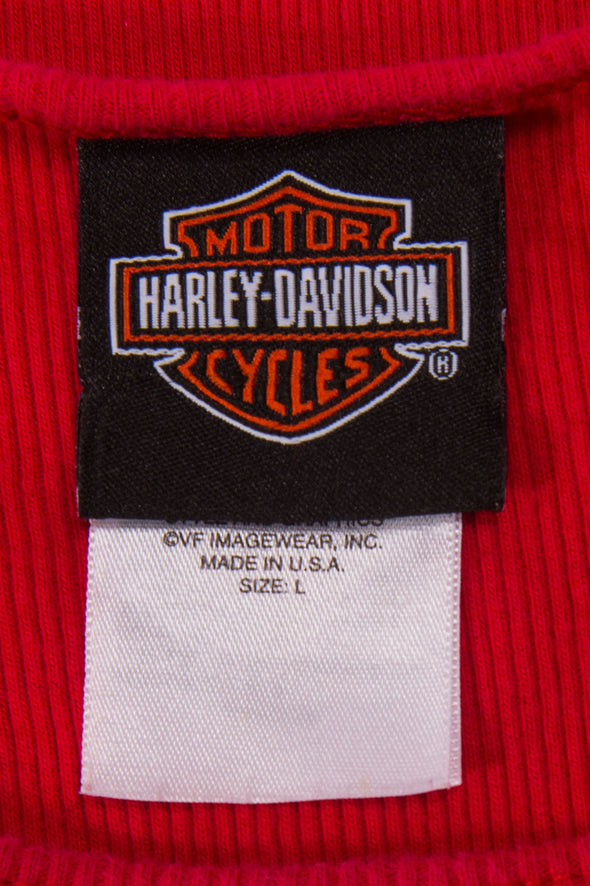Vintage Harley Davidson Dover Ohio Red Vest T-Shirt