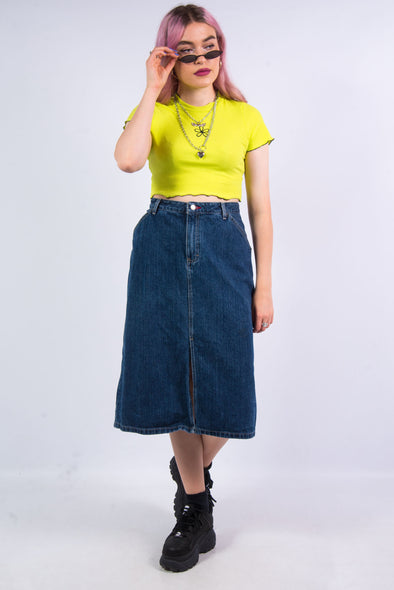 Vintage Y2K Tommy Hilfiger Denim Midi Skirt