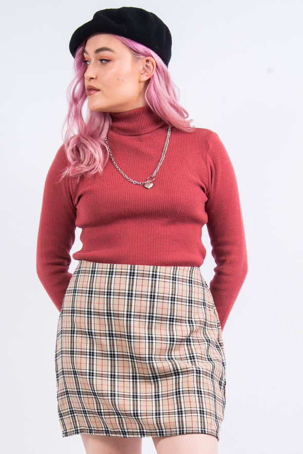 Vintage Style Nova Check Mini Skirt
