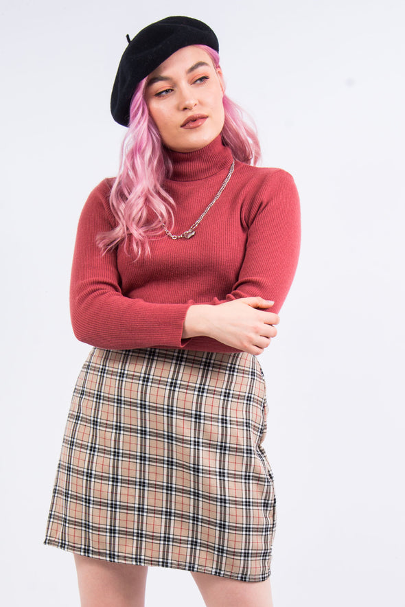 Vintage Style Nova Check Mini Skirt