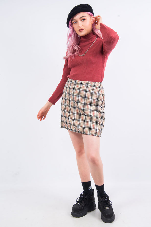 Vintage Style Nova Check Mini Skirt