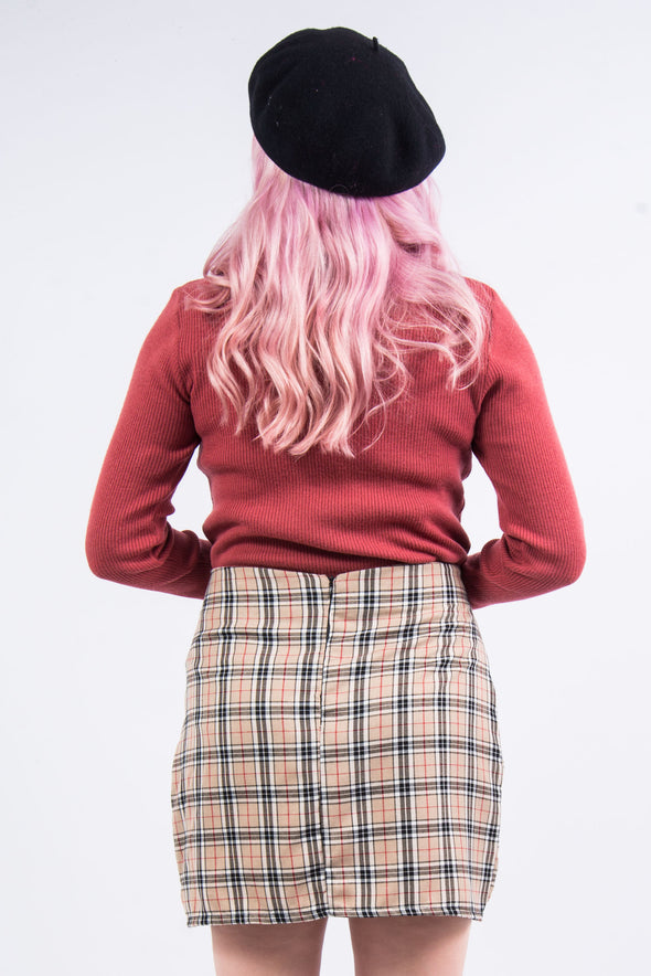 Vintage Style Nova Check Mini Skirt