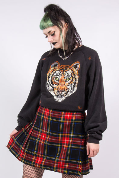 Vintage 90's Sequin Tiger Cute Sweatshirt
