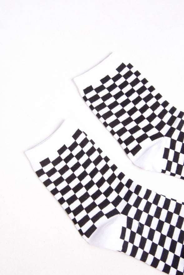 Checker Board Skater Socks