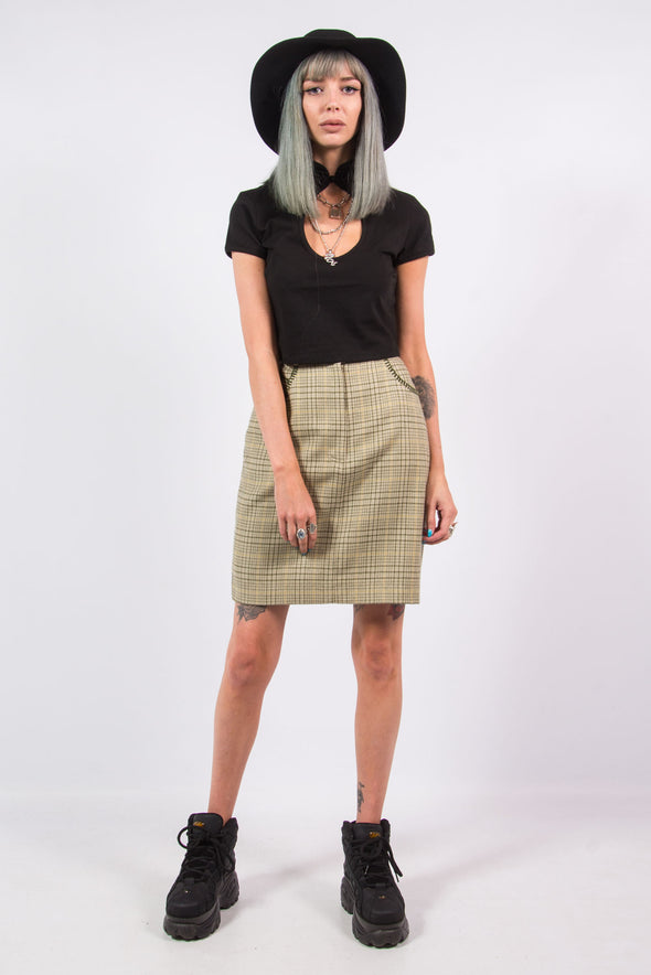 Vintage Tweed Style Mini Skirt