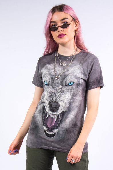 Vintage 90's Grunge Wolf Print T-Shirt