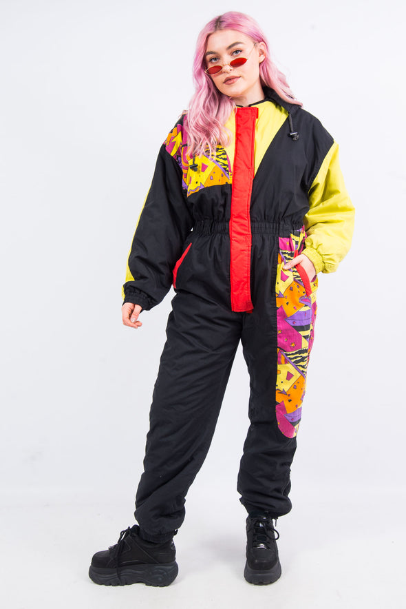 Vintage 90's Abstract Print Ski Suit