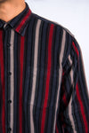 90's Vintage Striped Cord Shirt