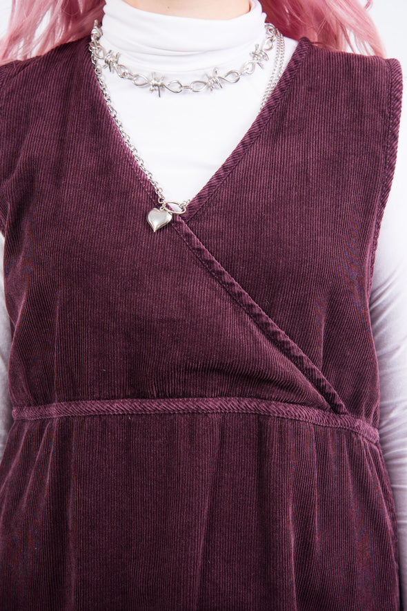 Vintage 90's Cord Wrap Mini Dress