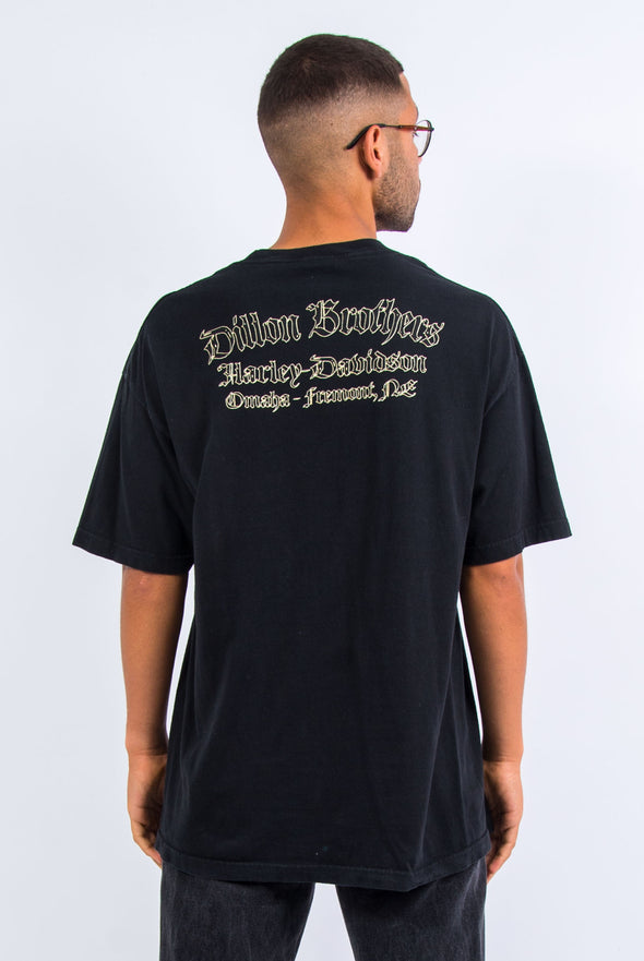 Black Harley Davidson Nebraska T-Shirt