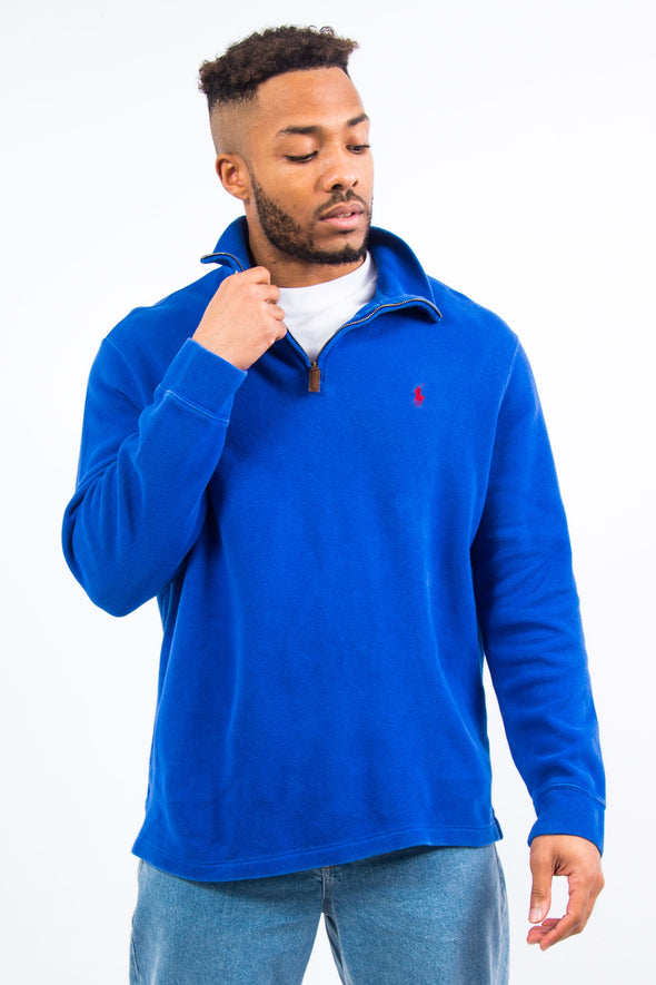 Vintage Blue Ralph Lauren 1/4 Zip Sweatshirt