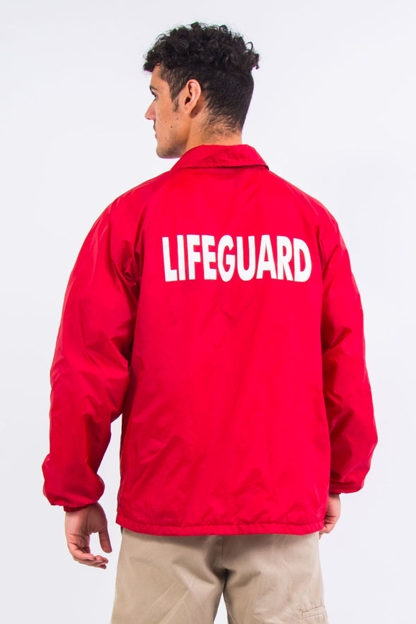 80'S USA Red Lifeguard Coach Jacket