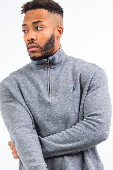 Grey Ralph Lauren 1/4 Zip Sweatshirt