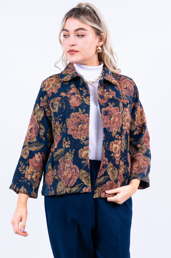 Vintage 90's Floral Tapestry Jacket