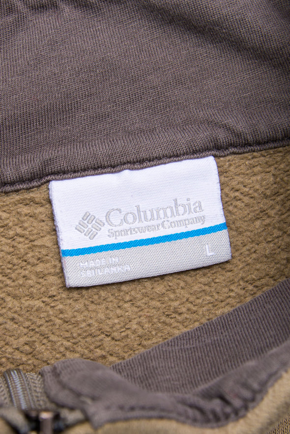 Columbia Beige 1/4 Zip Sweatshirt