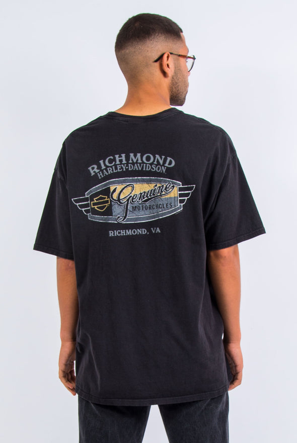Harley Davidson Black Logo Print T-Shirt