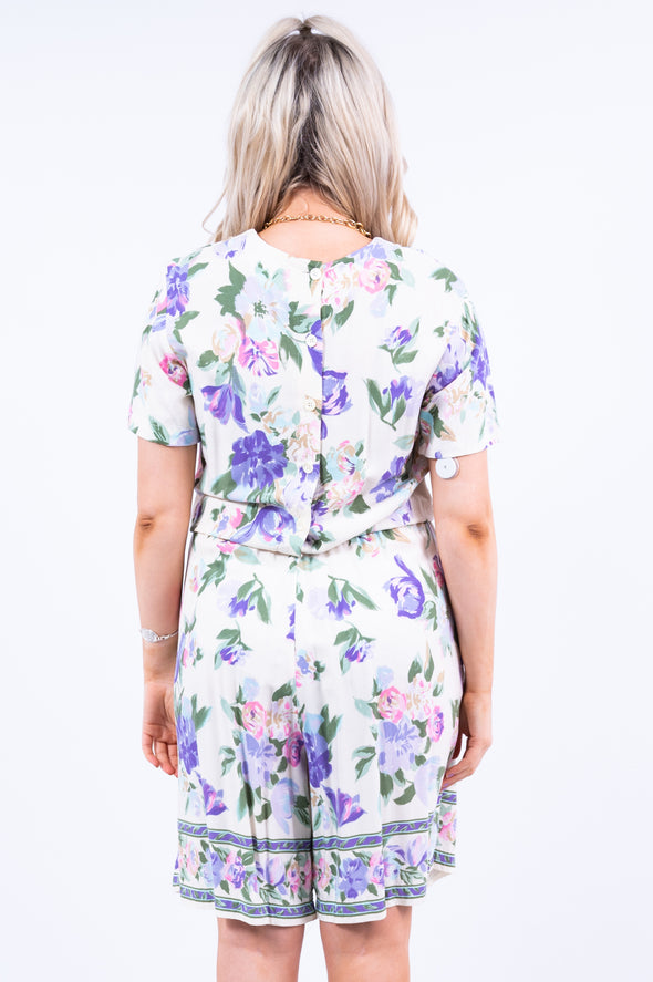 Vintage 90's Pastel Floral Playsuit