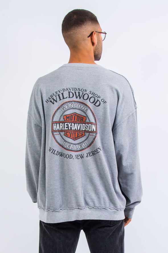 Vintage grey Harley Davidson of Wildwood, New Jersey sweatshirt