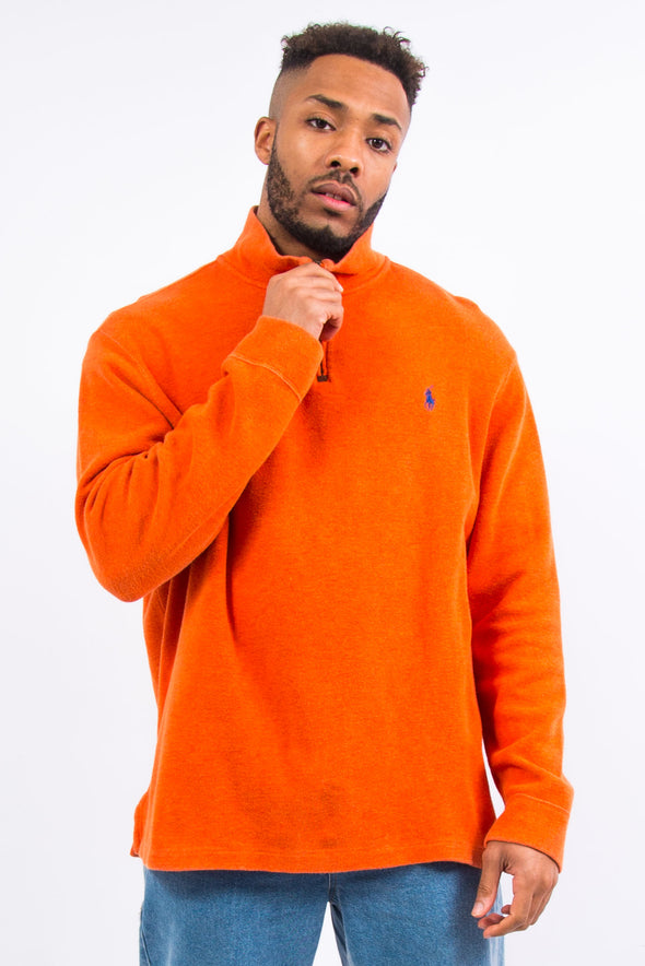 Orange Ralph Lauren 1/4 Zip Sweatshirt
