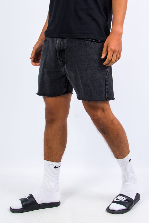 Levi's 505 Black Denim Shorts