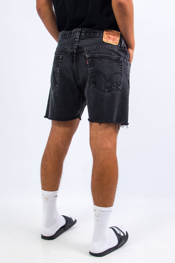 Levi's 505 Black Denim Shorts