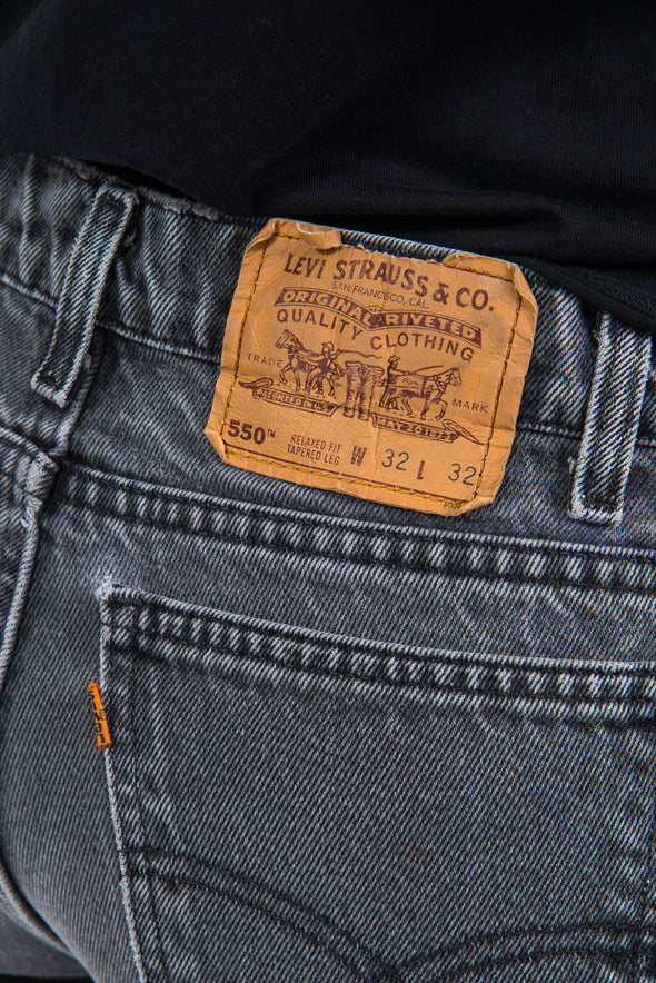 Vintage Levi's 550 Grey Denim Shorts W32"