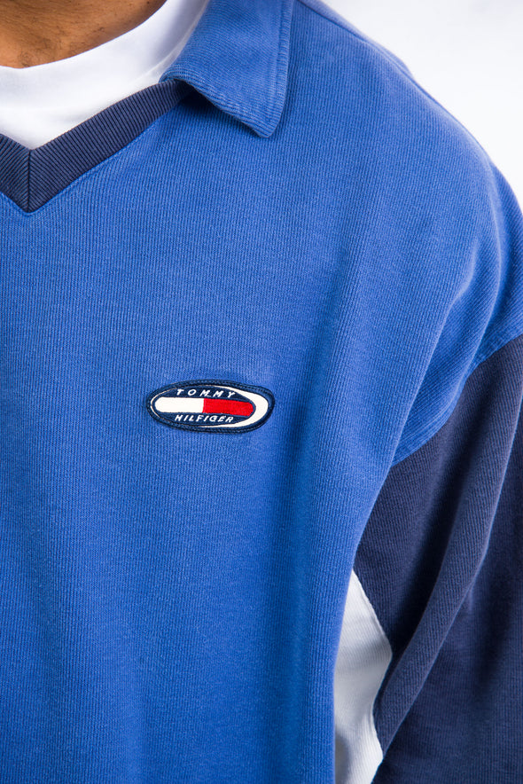 90's Tommy Hilfiger Collared Sweatshirt