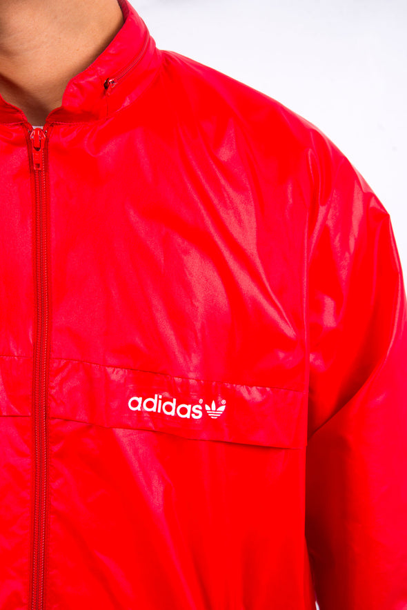 90's Vintage Red Adidas Windbreaker Jacket