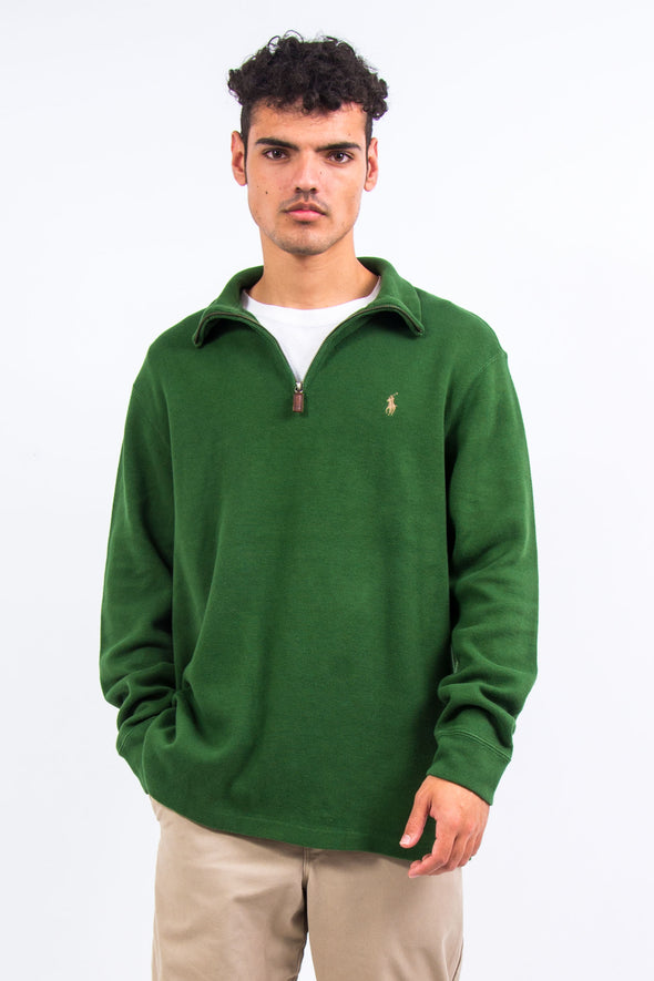 Green Ralph Lauren 1/4 Zip Sweatshirt