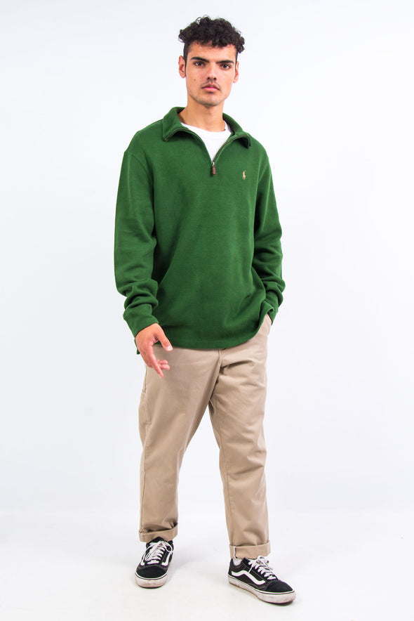 Green Ralph Lauren 1/4 Zip Sweatshirt