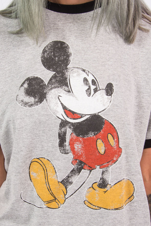 Vintage 90's Grey Disney Mickey Mouse T-Shirt