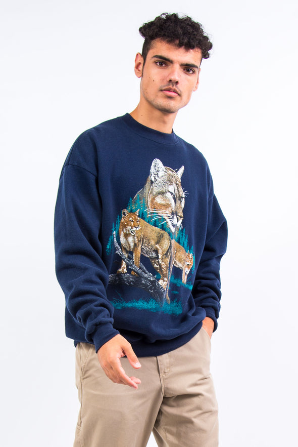 90's Vintage Cougar Graphic Sweatshirt