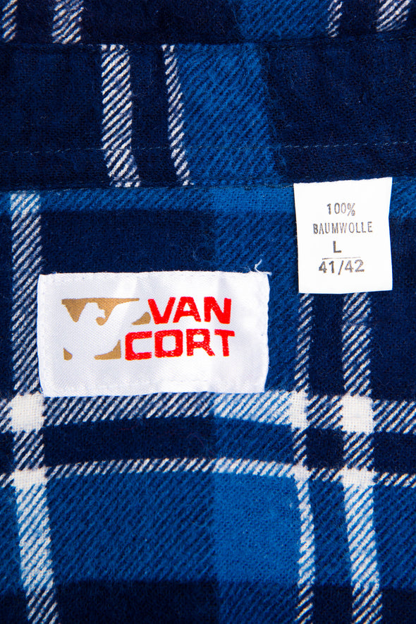 Vintage Check Pattern Flannel Shirt