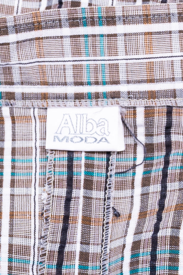 Vintage 90's Check 3/4 Shorts Culottes