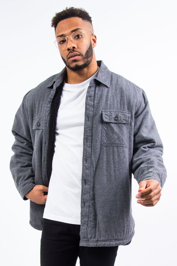 Grey Fleece Lined Flannel Shirt