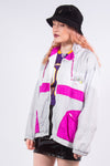 Vintage 90's Pink & White Shell Tracksuit Jacket